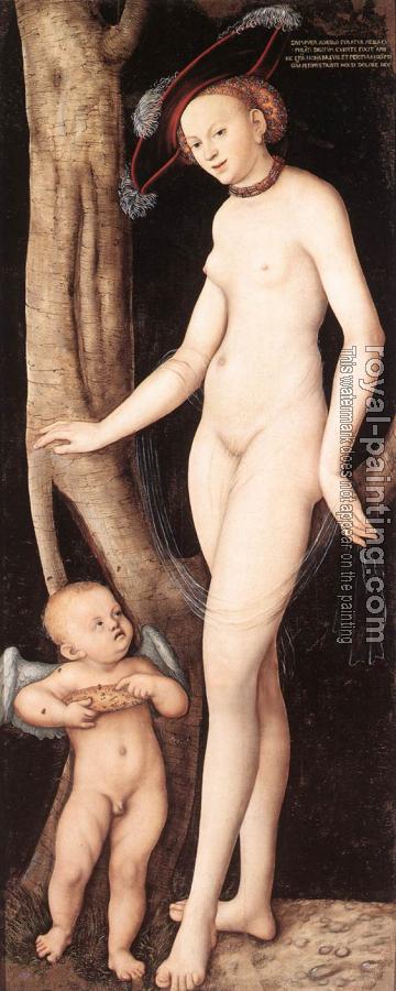 Lucas Il Vecchio Cranach : Venus and Cupid with a Honeycomb